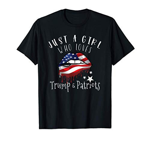 Just A Girl Who Loves Trump Patriots Women 2020 Pajamas Kids T-Shirt