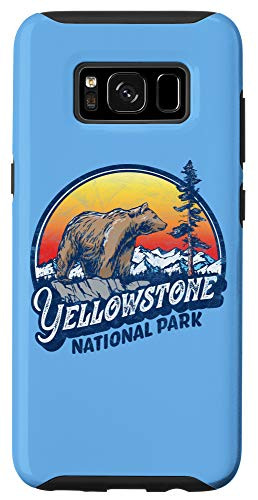 Galaxy S8 Vintage Yellowstone Park Eighties Style Bear  and  Mountains Case