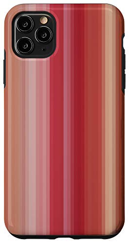 iPhone 11 Pro Max Colorful Pink, Orange  and  Beige Modern Stylish Striped Pattern Case