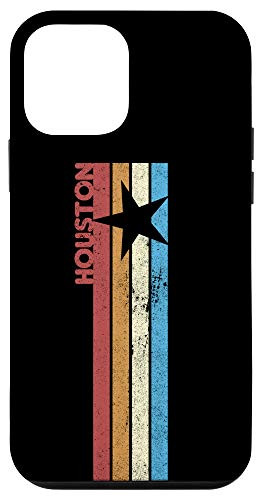 iPhone 12 mini Retro 70s Rainbow Stripe Houston Star Distressed Case
