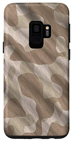Galaxy S9 Brown Tan Camo Patterned Camouflage Cover Case
