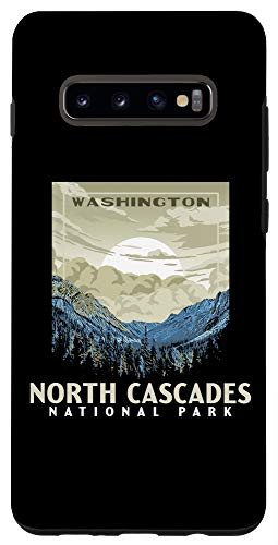 Galaxy S10plus North Cascades National Park Washington Vintage WPA Style Case