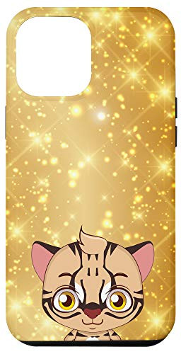 iPhone 12 Pro Max Cartoon Kitten Yellow Star Pattern Case