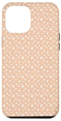 iPhone 12 Pro Max White Nude Cream Beige - Dalmation Animal Print Spot Pattern Case