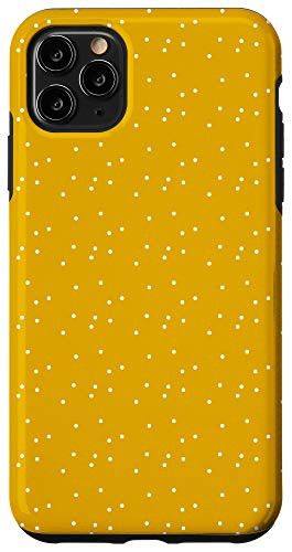 iPhone 11 Pro Max Cute Trendy Simple Mustard Yellow Polka Dots Pattern   Gift Case