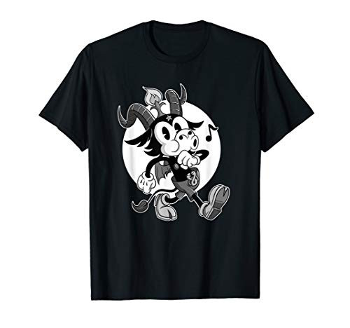 Blackcraft Atheist Satan Baphomet goat Retro Cartoon Lucifer T-Shirt
