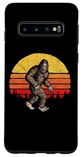 Galaxy S10 Retro Bigfoot Silhouette Sunset Vintage 80's Believer Case