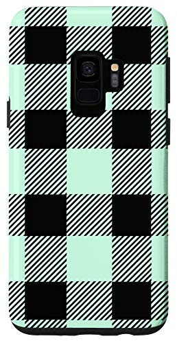 Galaxy S9 Mint Green Buffalo Plaid Check Fall Checkered Pattern Gift Case