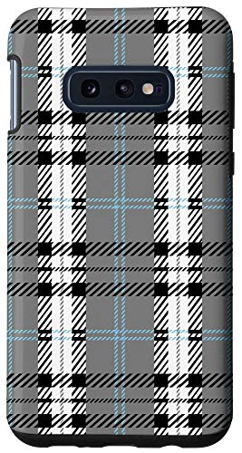 Galaxy S10e Gray Baby Blue Buffalo Plaid Check Fall Pattern Graphic Cute Case