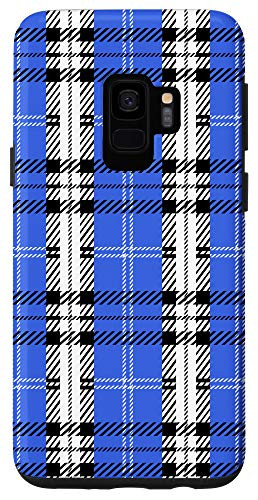 Galaxy S9 Blue (Royal) Buffalo Plaid Check Fall Pattern Stylish Cute Case