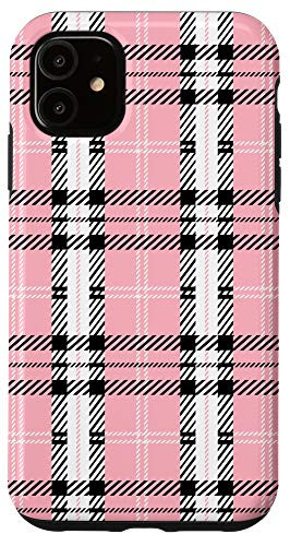 iPhone 11 Pink Buffalo Plaid Check Fall Pattern Stylish Cute Casual Case