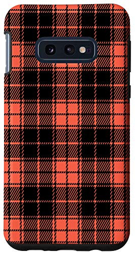 Galaxy S10e Coral Buffalo Plaid Check Flannel Checkered Pattern Cute Case
