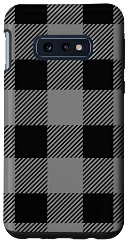 Galaxy S10e Gray Buffalo Plaid Check Fall Checkered Pattern Cute Printed Case