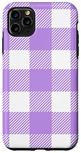 iPhone 11 Pro Max Lavender Buffalo Plaid Check Fall Checkered Pattern Cute Case