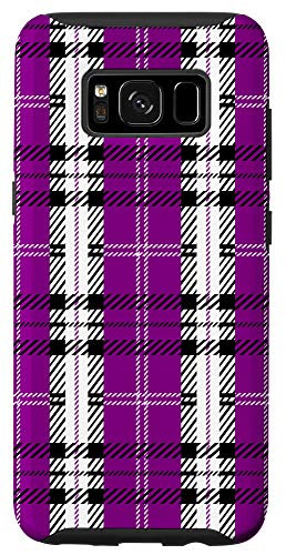 Galaxy S8 Purple Buffalo Plaid Check Fall Pattern Stylish Cute Case