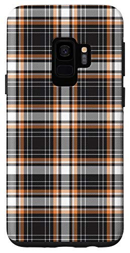 Galaxy S9 Gray Black Gingham Buffalo Plaid Lumberjack Checked Pattern Case