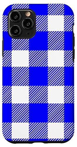 iPhone 11 Pro Blue Buffalo Plaid Check Fall Checkered Pattern Autumn Gift Case