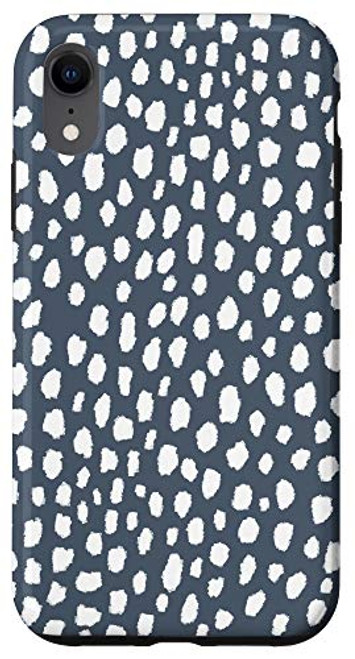 iPhone XR Slate Gray Polka Dot Spots Dalmatian Pattern Case