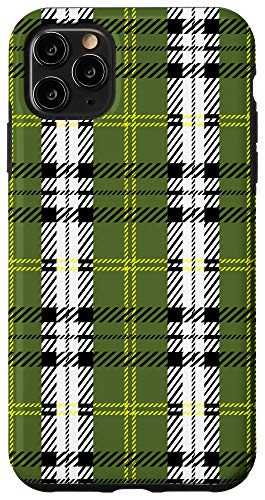iPhone 11 Pro Max Olive Yellow Buffalo Plaid Check Fall Pattern Graphic Cute Case