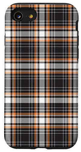 iPhone SE (2020) / 7 / 8 Gray Black Gingham Buffalo Plaid Lumberjack Checked Pattern Case