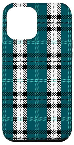 iPhone 12 Pro Max Midnight Green Buffalo Plaid Check Fall Pattern Graphic Cute Case