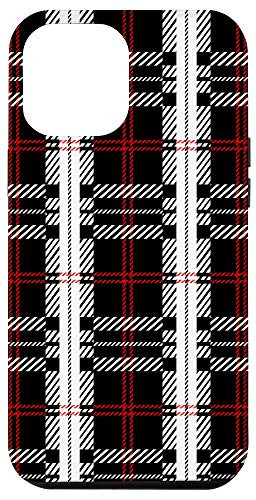 iPhone 12 Pro Max Black Buffalo Plaid Check Fall Decorative Pattern Graphic Case