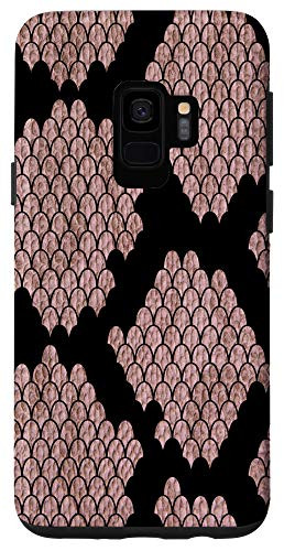 Galaxy S9 The Trendy Black Blush Beige Snakeskin Reptile Python Snake Case