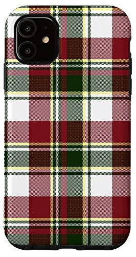iPhone 11 Red White Gingham Buffalo Plaid Lumberjack Checked Pattern Case
