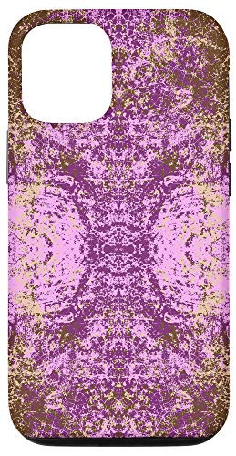 iPhone 12/12 Pro Colorful Abstract Pink Beige Bohemian Mandala Design Case