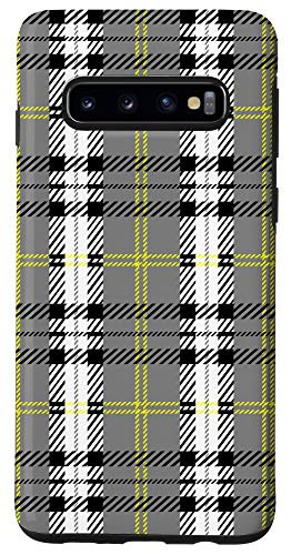 Galaxy S10 Gray Yellow Buffalo Plaid Check Fall Decorative Pattern Cute Case