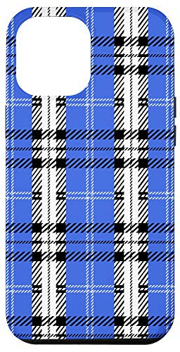 iPhone 12 Pro Max Blue (Royal) Buffalo Plaid Check Fall Pattern Stylish Cute Case