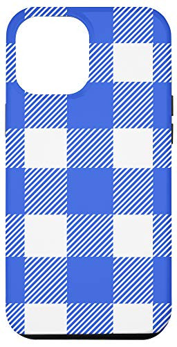 iPhone 12 Pro Max Blue (Royal) Buffalo Plaid Check Fall Checkered Pattern Gift Case