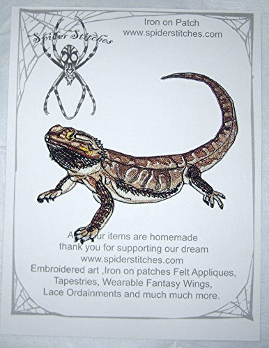 Epic Bearded Dragon Lizard Iron on Patch