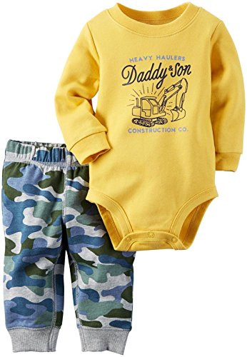 Carter's Baby Boys' Bodysuit Pant Sets 121g827, Yellow, 12 Months