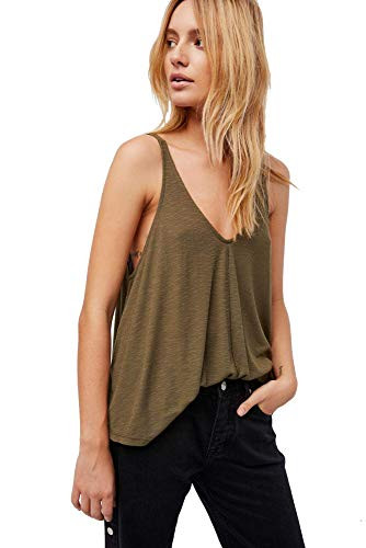 Free People Dani Tank Top Army XS