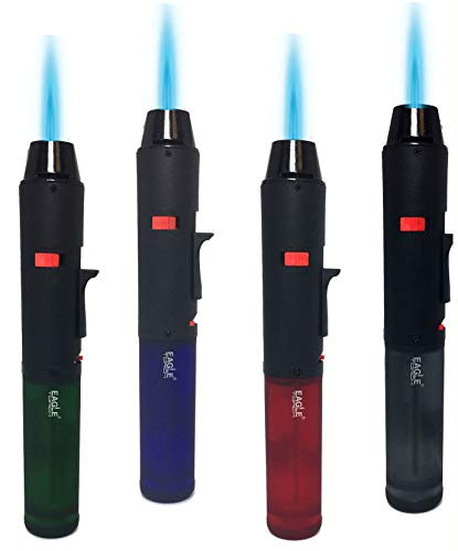 6 3/4 inch Eagle Torch Pen Gun Torch Lighter Butane Refillable Semi Transparent Tank (1)