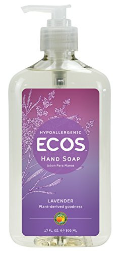 ECOS Hypoallergenic Hand Soap, Lavender, 17oz Bottle by Earth Friendly Products (Pack of 6)