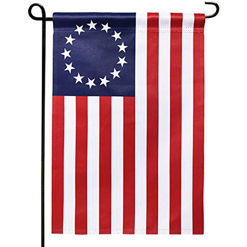 ROTERDON American Garden Flag - 12x18 Inch US 13 Star Betsy Ross Garden Flag Double Side Patriotic Outdoor Lawn Flag