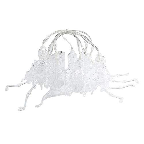 ShilinfUS Halloween Lights - Ghost Skeleton Lights Halloween String Lights,10 LED Battery-Powered Remote-Control Halloween Decoration for Outdoor, Indoor, Garden, Yard, Tree, Party ShilinfUS Halloween Lights - Ghost Skeleton Lights Halloween String Lights,10 LED Battery-Powered Remote-Control Halloween Decoration for Outdoor, Indoor, Garden, Yard, Tree, Party