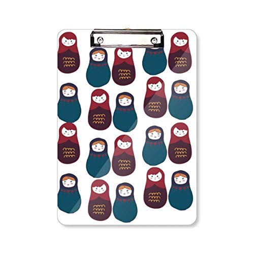 Russia Boys Girls Doll Matryoshka Clipboard Folder Writing Pad Backing Plate A4