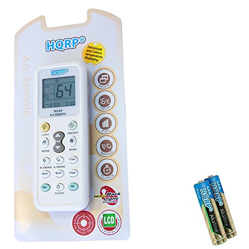 HQRP Remote Control compatible with Fedders 203355091329 203355091328 AZEY08F2B AZEY12F7B AZEY18F7A AZEY18F7C Air Conditioner Controller
