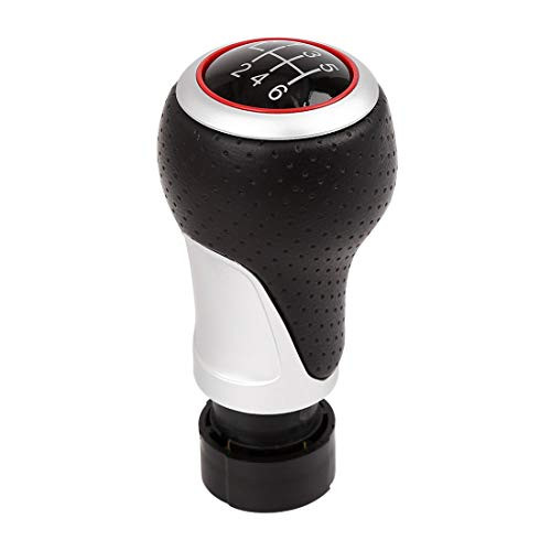 X AUTOHAUX 6 Speed Manual Stick Gear Shift Knob Handle Shifter Head for Audi S3 A3 A4