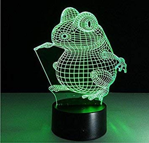 3D Frog Optical Illusion Night Light 7 Color Change USB Touch button LED Desk Table Light Lamp 3D Frog Optical Illusion Night Light 7 Color Change USB Touch button LED Desk Table Light Lamp