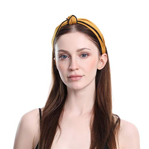 Yalice Simple Twristed Headband Knot Turban Head Wrap Elastic Hair Band Accessories for Women and Girls (Yellow) Yalice Simple Twristed Headband Knot Turban Head Wrap Elastic Hair Band Accessories for Women and Girls (Yellow)