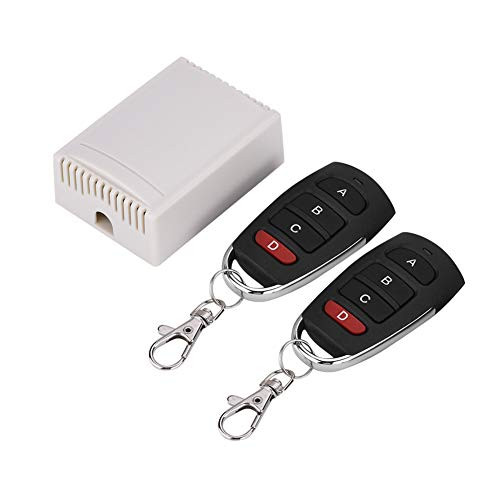 Zopsc Relay Switch DC 12V 4CH 433MHz Multi-Function Wireless Remote Control Switch Autonomous Control Auto Door, Window, Lifting Equipment, Entrance Access, Up and Down Controller, Alarm System, etc