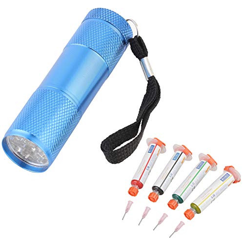 Soldering Flux Rosin Solder Liquid Paste Electrical Repair Tool with LED Light  and  Pen for PCB BGA Board Soldering - Pack of 4