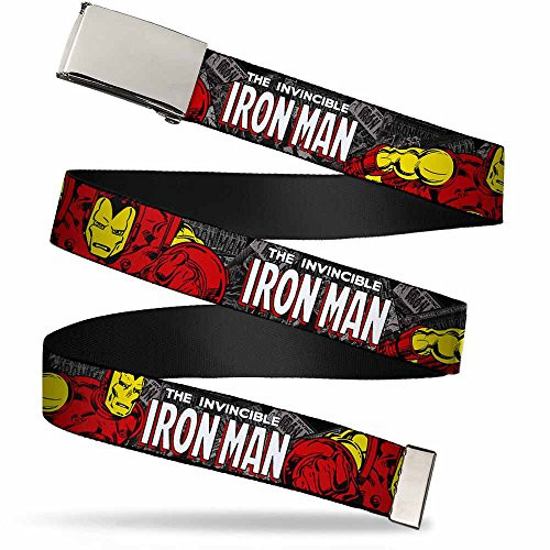 Buckle-Down Web Belt Iron Man 1.0 inch