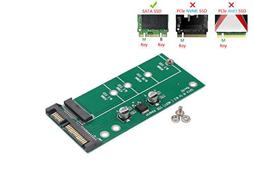 NGFF M.2 SSD to 22-Pin SATA III 3 Converter Adapter, Support Key B/Key B+M SATA Based Solid State Hard Drive 2280 2260 2242 2230 SSD