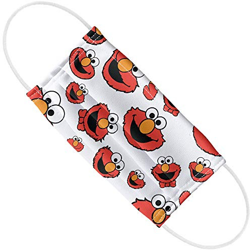 Sesame Street Elmo Face Pattern Face 1-Ply Reusable Face Mask Covering with Adjustable Nose Wire, Unisex