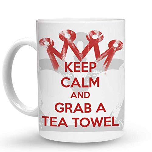 Makoroni - KEEP CALM AND GRAB A TEA TOWEL 6 oz Ceramic Espresso Shot Mug/Cup Design66